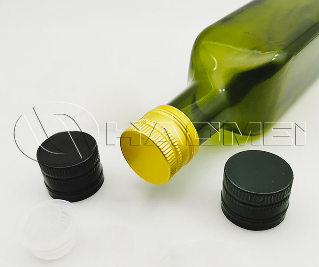 Green and Black 31.5mm Olive Oil Bottle Aluminum ROPP Cap